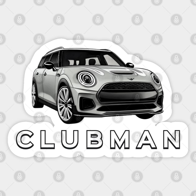 MINI Cooper Clubman Version 2 Sticker by CarTeeExclusives